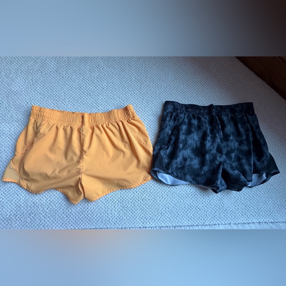 all in motion Orange and Black Tie-Dye Womens Athletic Shorts (Size L)